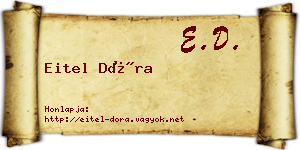 Eitel Dóra névjegykártya